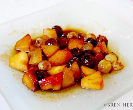 French Eating is Orgasmic with a Sexy Warm Fruit In Vino y Miel in Val de Loire