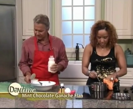 "Daytime" TV  Talk Show: Mint Chocolate Ganache Flan 9.22.09