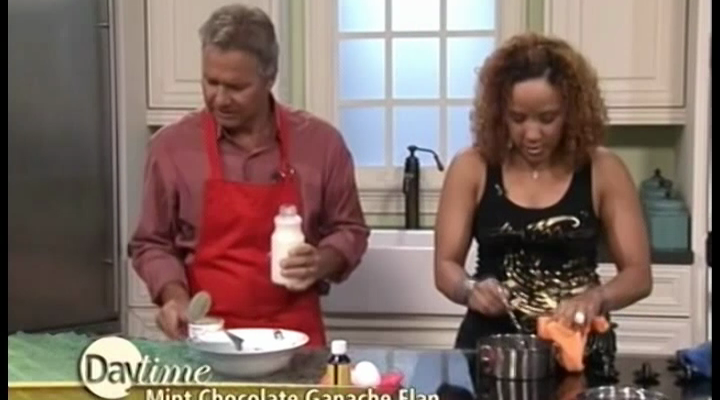 "Daytime" TV  Talk Show: Mint Chocolate Ganache Flan 9.22.09