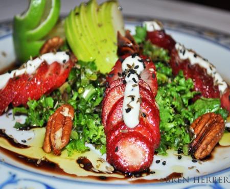 Summery Berry & PoppySeed Salad Dressed with Morrocan Olive Oil & Fennel Seed