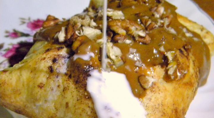 Grilled Peach Dumplings W/Spicy Dulce de Leche & Welcome to New Contributor!