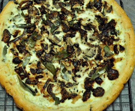 A Sexy White Pizza. Fig & Truffle w/Sage = Deliciousness for Days!