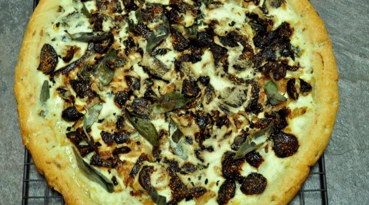 A Sexy White Pizza. Fig & Truffle w/Sage = Deliciousness for Days!