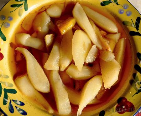 Brandy Glazed Poached Bosc Pears w/Ginger Recipe