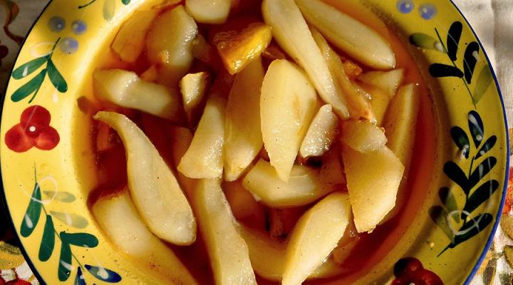 Brandy Glazed Poached Bosc Pears w/Ginger Recipe