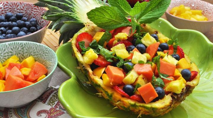 Spring’s Fruit Salad in a Pineapple Boat