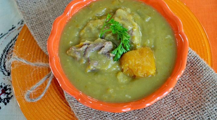 Split Green Pea "Soup" {Potaje de Chícharo} Franco-Cuban Style