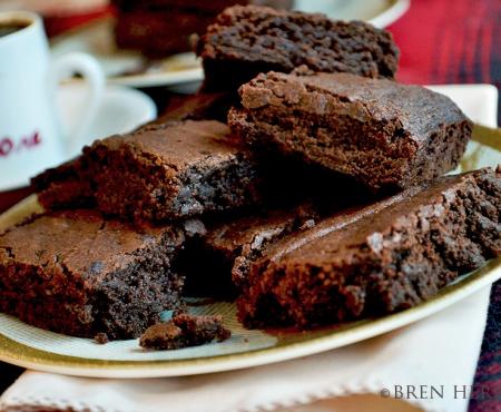 Espresso-Infused Dark Chocolate Brownies {And Orange Essence}