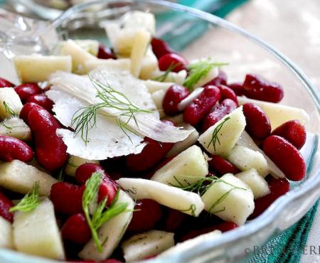 Red Bean (Kidney) Apple & Manchego Salad w/Fennel