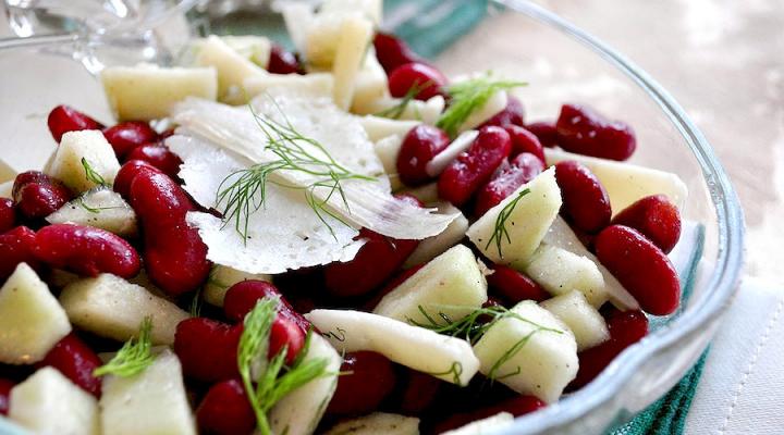 Red Bean (Kidney) Apple & Manchego Salad w/Fennel