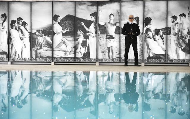{Exclusive} Luxe Travel & Swimming with Karl Lagerfeld in Monaco