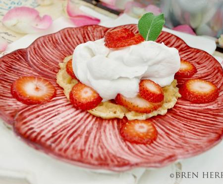 Strawberry Shortcake with Sage & Lemon Whipped Cream