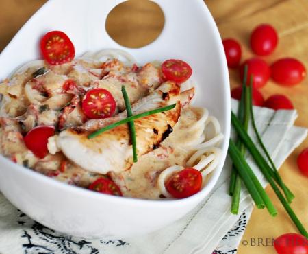 Creamed Sun-dried Tomato Champagne Chicken