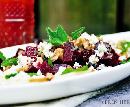 Honey French Roasted Beet, Pear, & Bleu Cheese Salad