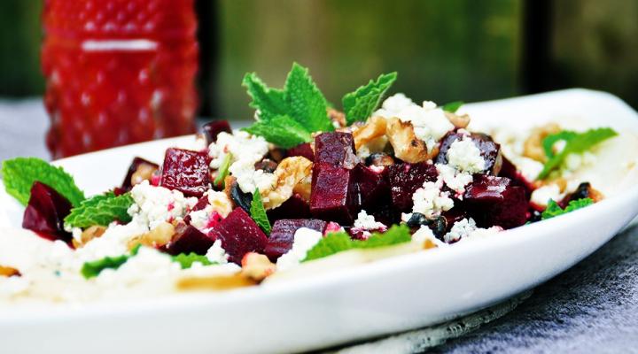 Honey French Roasted Beet, Pear, & Bleu Cheese Salad