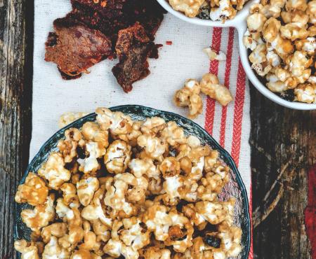 Salted Caramel Popcorn w/ Mango Habanero Jerky {and a TODAY Show Video}