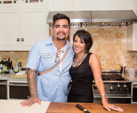 Chef Aáron Sánchez Crushes Grapes