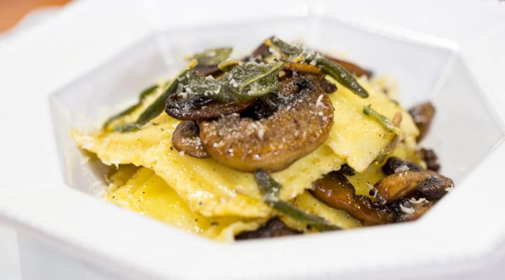Homemade Pasta and Browned Butter Sage and Mushroom Ravioli