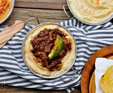 National Hummus Day with Sabra: Pulled Mole Roasted Chicken & Garlic Hummus Bowl