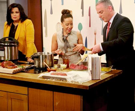 Bren Cooks A Cuban-Style Meatloaf in a Pressure Cooker on NYC’s PIX11 Morning News