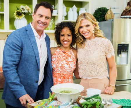 Bren Makes Her Chilled Sweet English Pea & Mint Soup on Hallmark Channel “Home & Family”