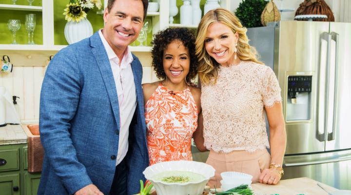 Bren Makes Her Chilled Sweet English Pea & Mint Soup on Hallmark Channel “Home & Family”