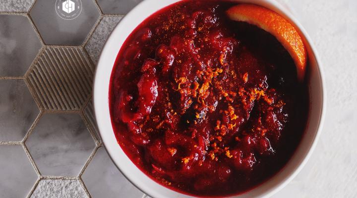 Blood Orange Ginger Cranberry Sauce