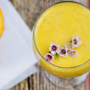 Ginger and Chile Mango Lassi with Coconut