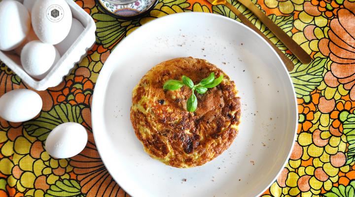 Sweet Fried Plantain Omelette {Tortilla de Platano Maduro}